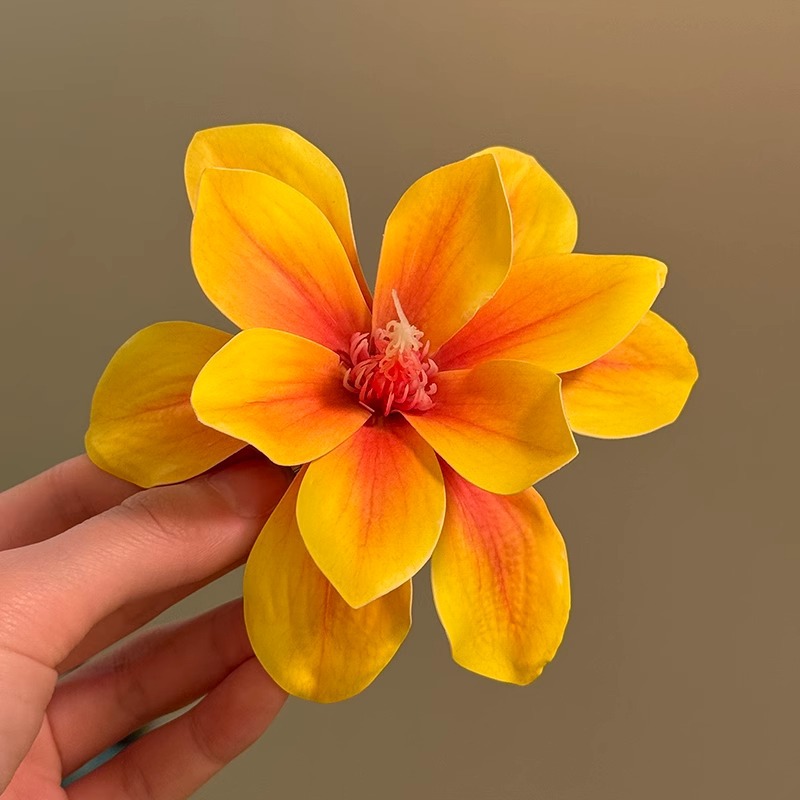 Women'S Yellow Accessories - Beach vacation style, yellow flower hair