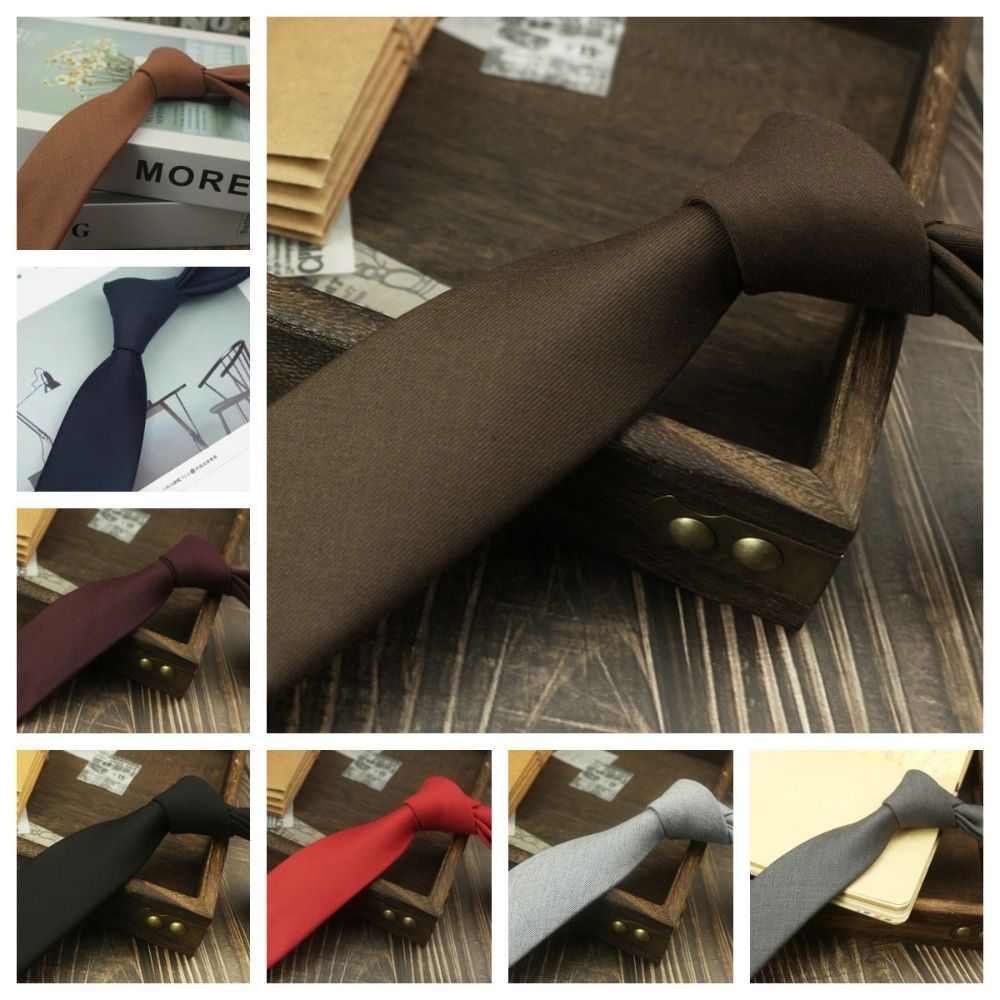 Solid Color Neck Tie Adjustabl - Women Accessories Business ulasan dan harga