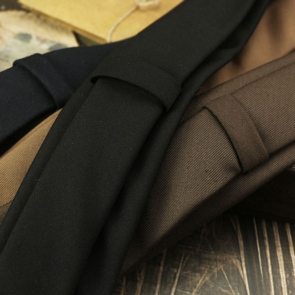 Solid Color Neck Tie Adjustabl - Women Accessories Business ulasan dan harga