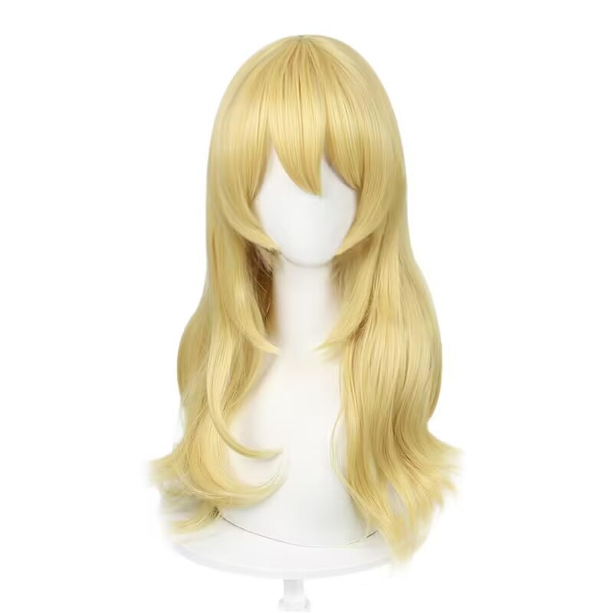 60cm Long Yellow Blonde Loose  - Women'S Yellow Accessories ulasan dan harga