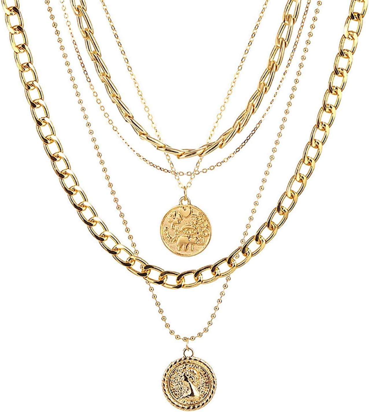 Layered Gold Pirate Necklace f - Women'S Accessories In The 80S ulasan dan harga