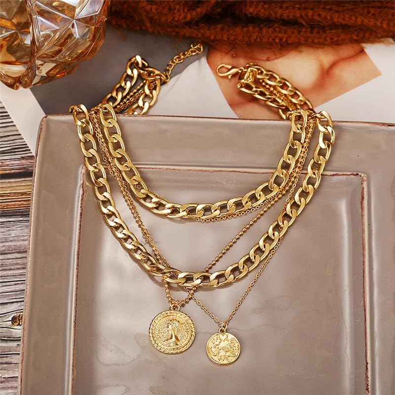 Layered Gold Pirate Necklace f - Women'S Accessories In The 80S ulasan dan harga