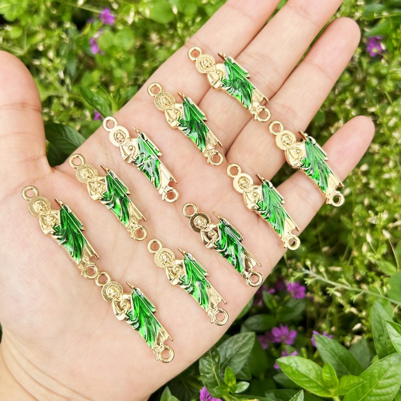 10PCS Green Saint Jude Bracele - Women Juda Accessories ulasan dan harga