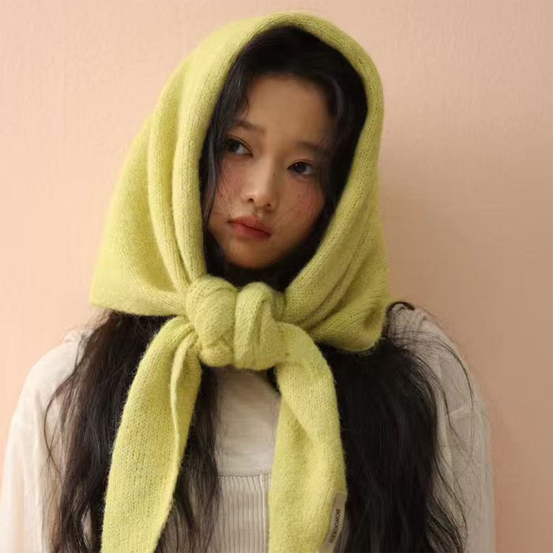 Korean Wool Knitted Triangle S - Women'S Korean Accessories ulasan dan harga