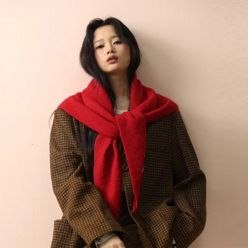 Korean Wool Knitted Triangle S - Women'S Korean Accessories ulasan dan harga