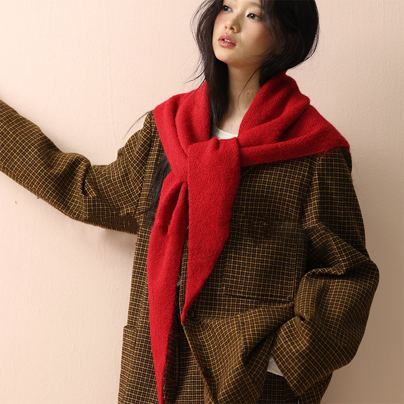 Korean Wool Knitted Triangle S - Women'S Korean Accessories ulasan dan harga