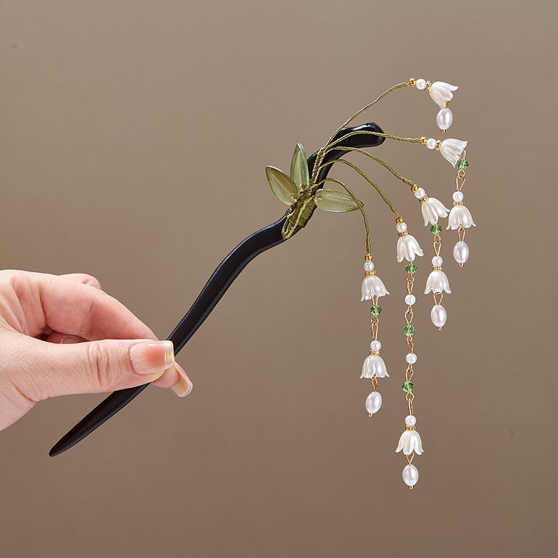 Wooden Flower Hairpin Vintage  - Women Accessories Shop ulasan dan harga