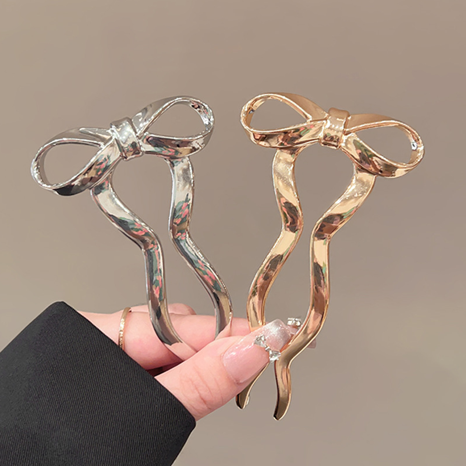 Elegant Bowknot U Shape Hairpi - Women Accessories Holder ulasan dan harga