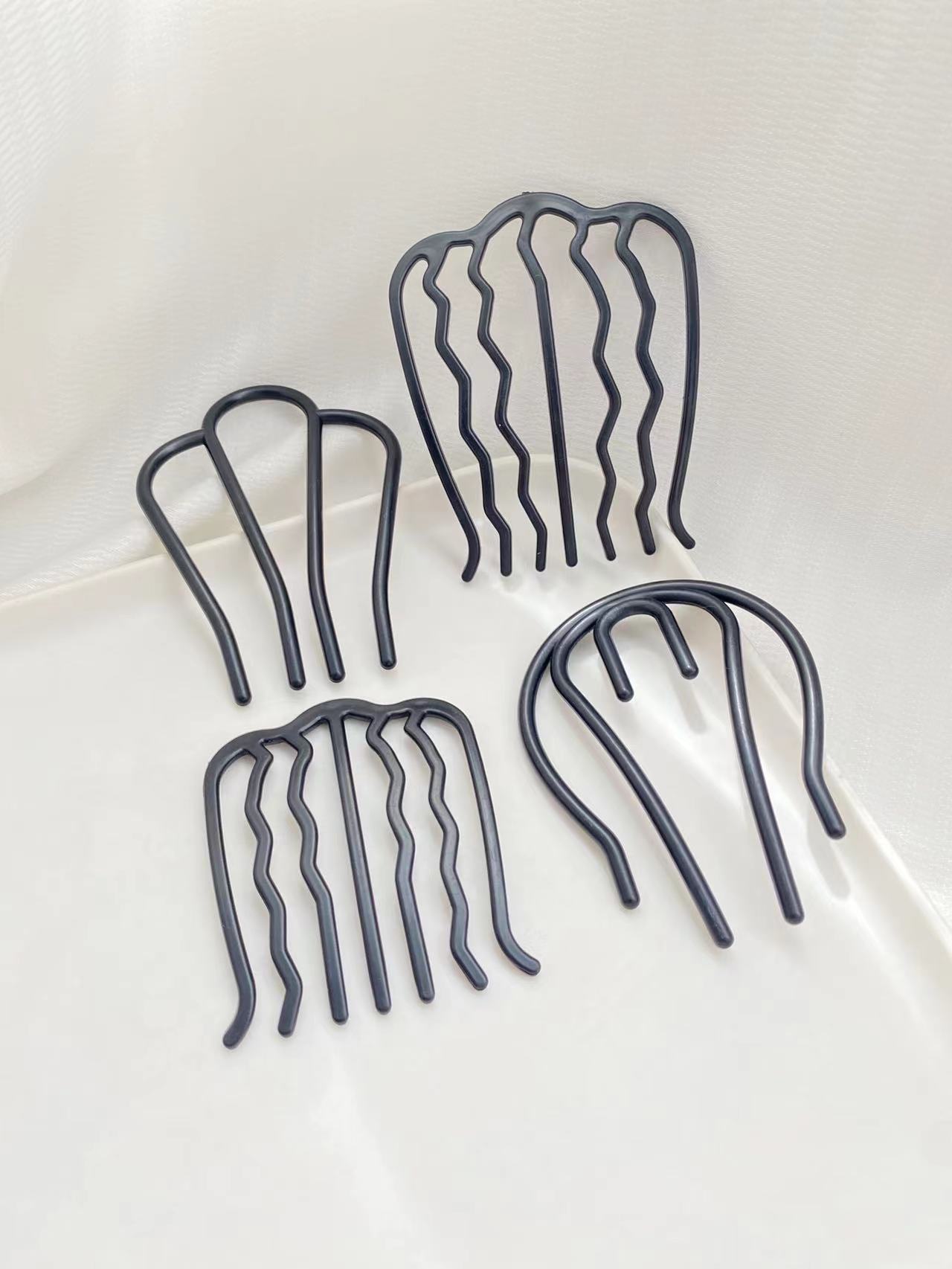 4pcs Black Hair Combs with Dif - Women Accessories Shop ulasan dan harga