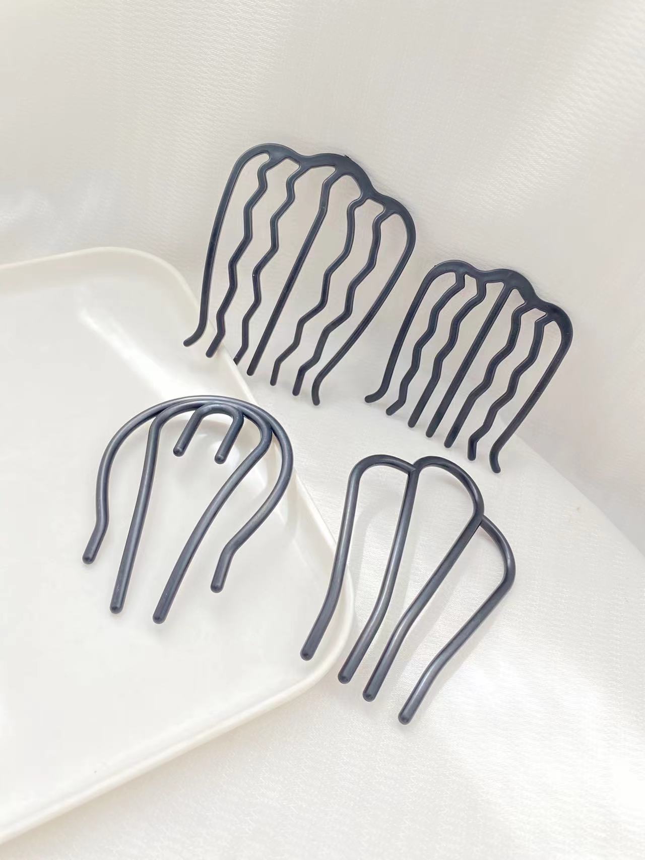 4pcs Black Hair Combs with Dif - Women Accessories Shop ulasan dan harga