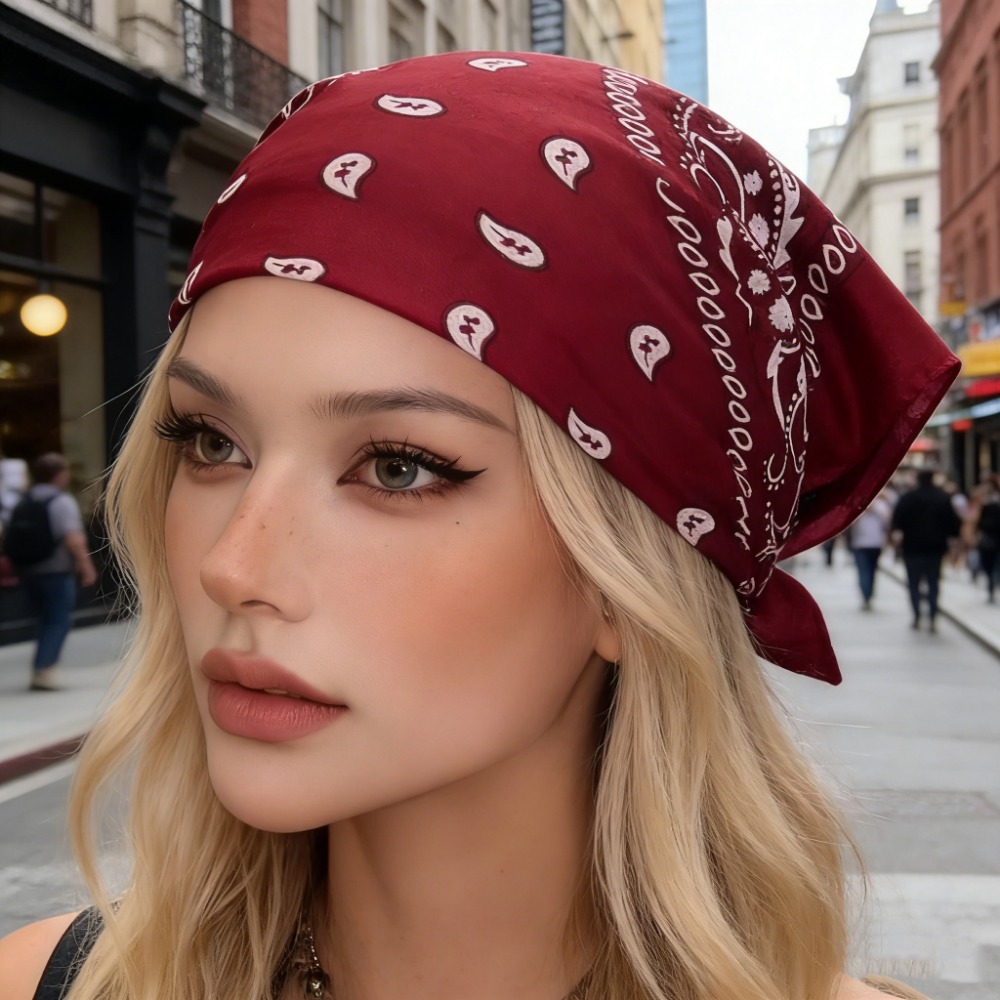 Retro Wine Red Square Bandana  - Women'S Accessories Go Outdoors ulasan dan harga