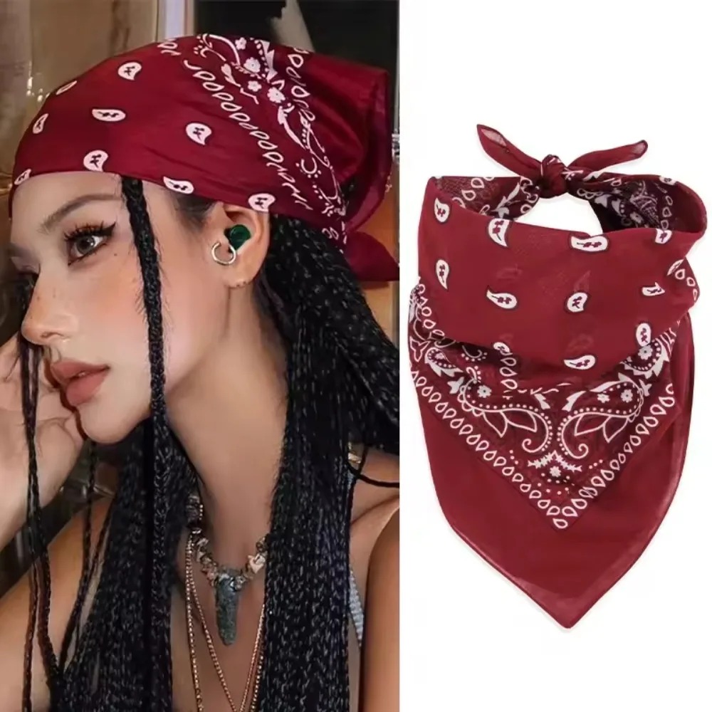 Retro Wine Red Square Bandana  - Women'S Accessories Go Outdoors ulasan dan harga