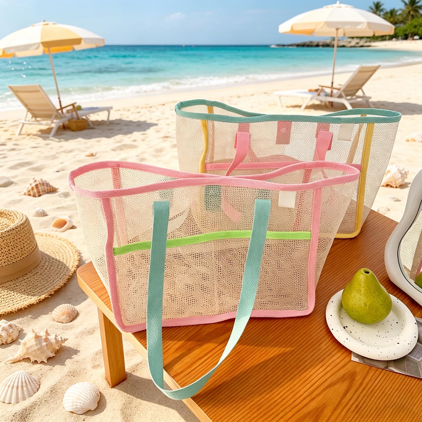 Beach Bags for Women Colorful  - Women Accessories Shop ulasan dan harga