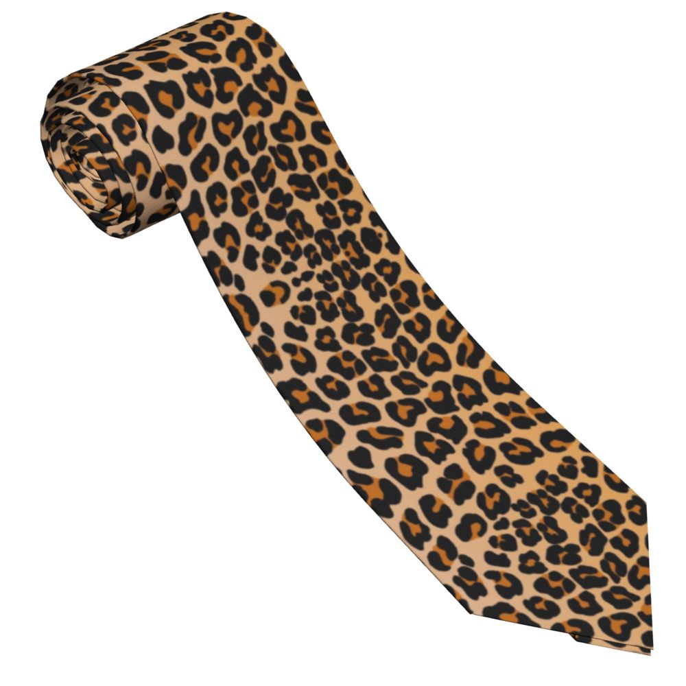 Leopard Men Women Necktie Slim - Women Accessories Business ulasan dan harga