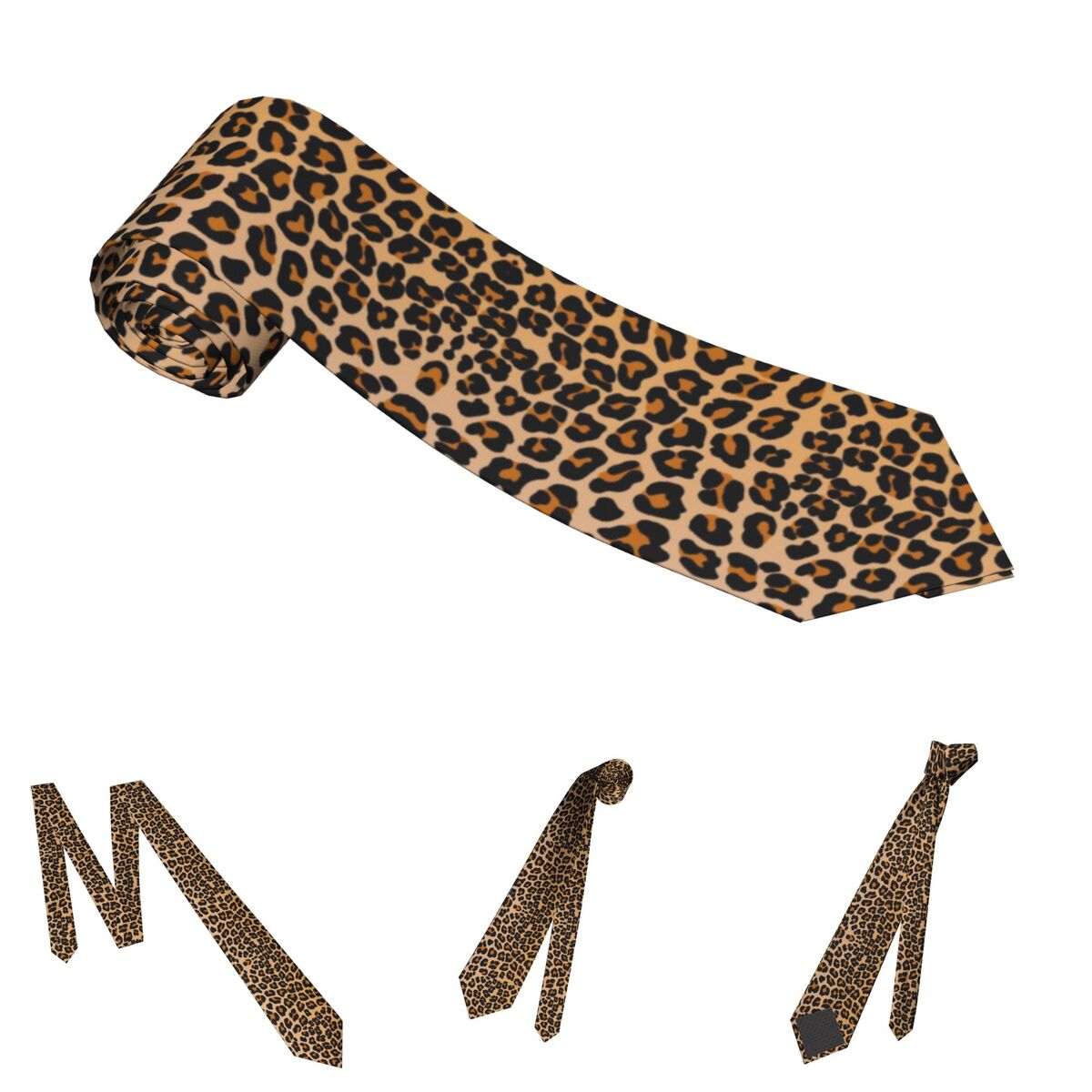 Leopard Men Women Necktie Slim - Women Accessories Business ulasan dan harga