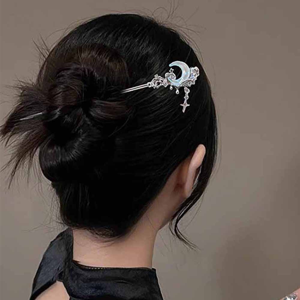 Moonstone Star Moon Hair Stick - Women Accessories Shop ulasan dan harga