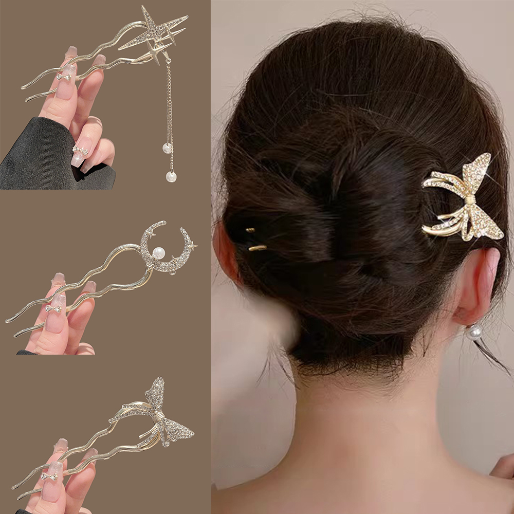 Pearl Flower Heart Moon U-Shap - Women Accessories Shop ulasan dan harga