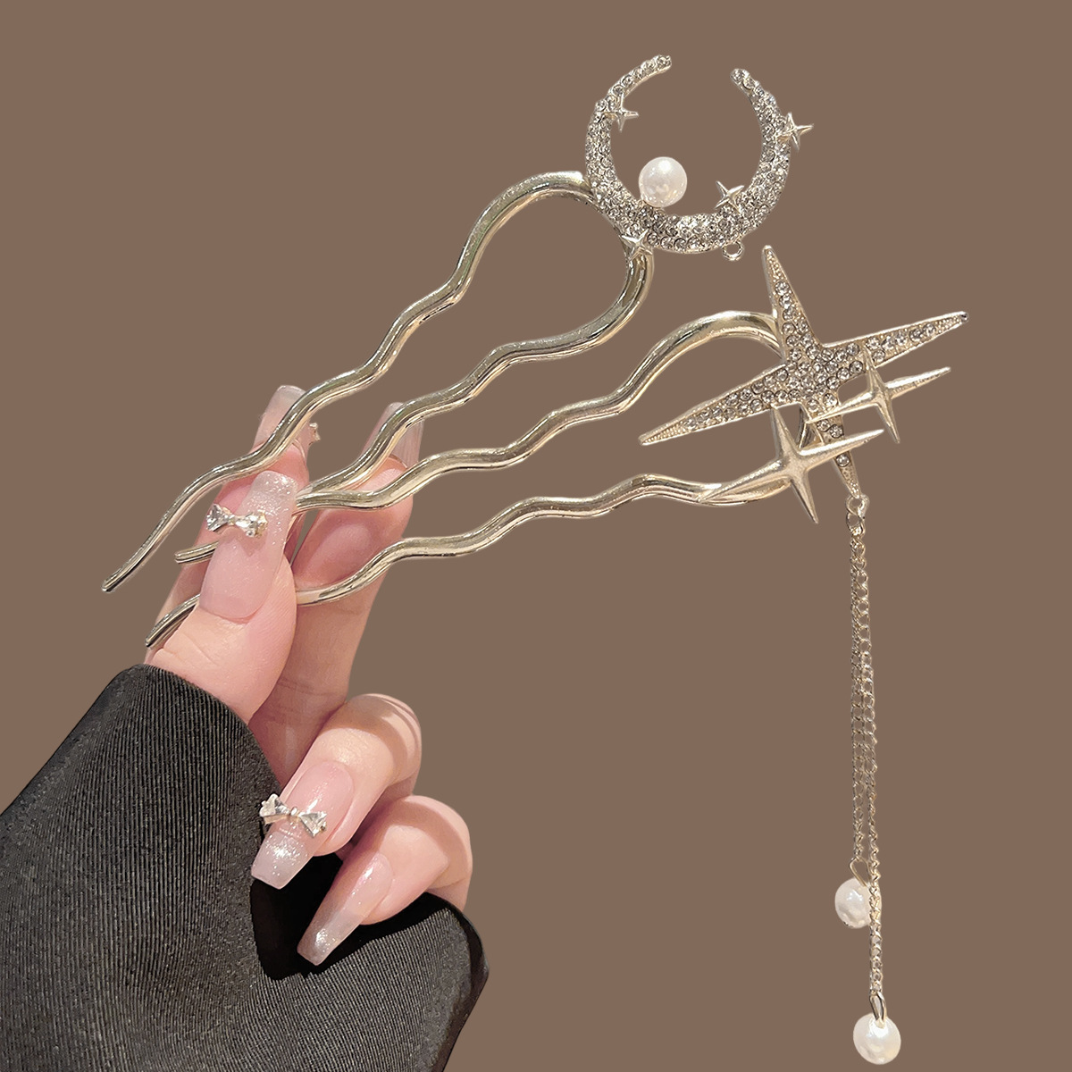 Pearl Flower Heart Moon U-Shap - Women Accessories Shop ulasan dan harga
