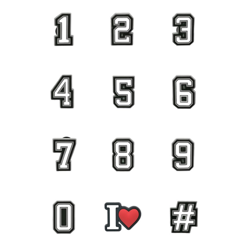 1pcs PVC Number Shoe Charms fo - Women'S Accessories For Crocs ulasan dan harga